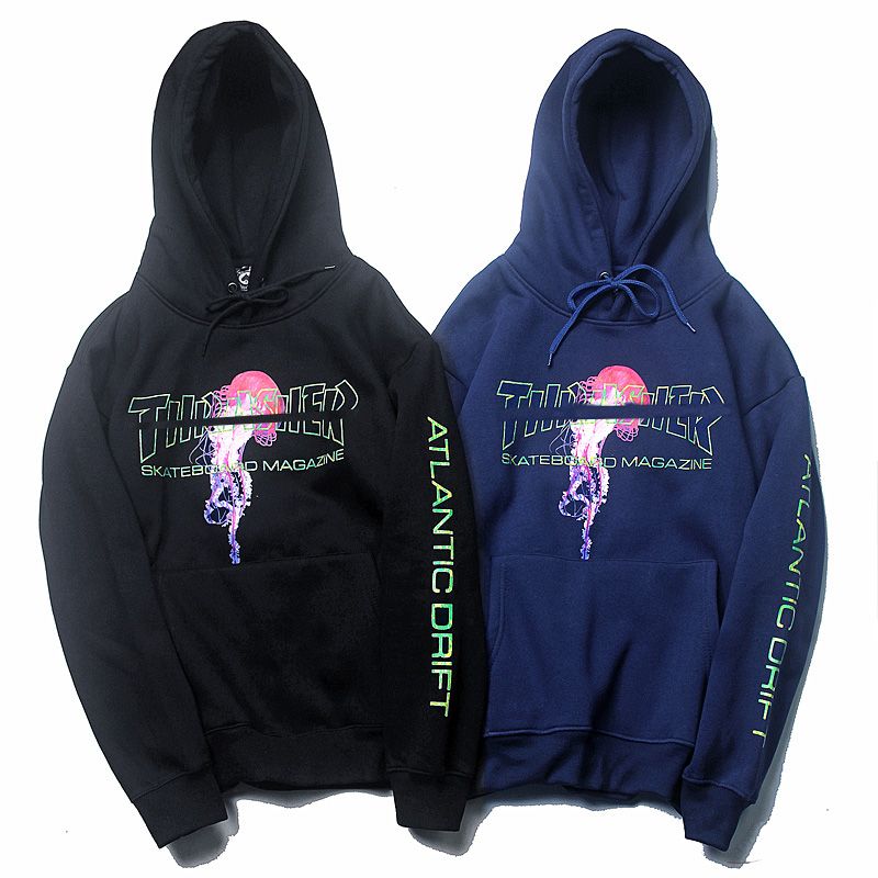 fake thrasher moletom com capuzs