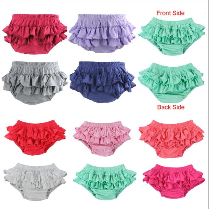 DELEY Baby Girls Solid Lace Pettiskirt Ruffle Bloomers Briefs Panties Nappy Diaper Covers