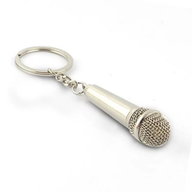 2020 BY DHL Novelty Metal Microphone Keychains New Design Microphone