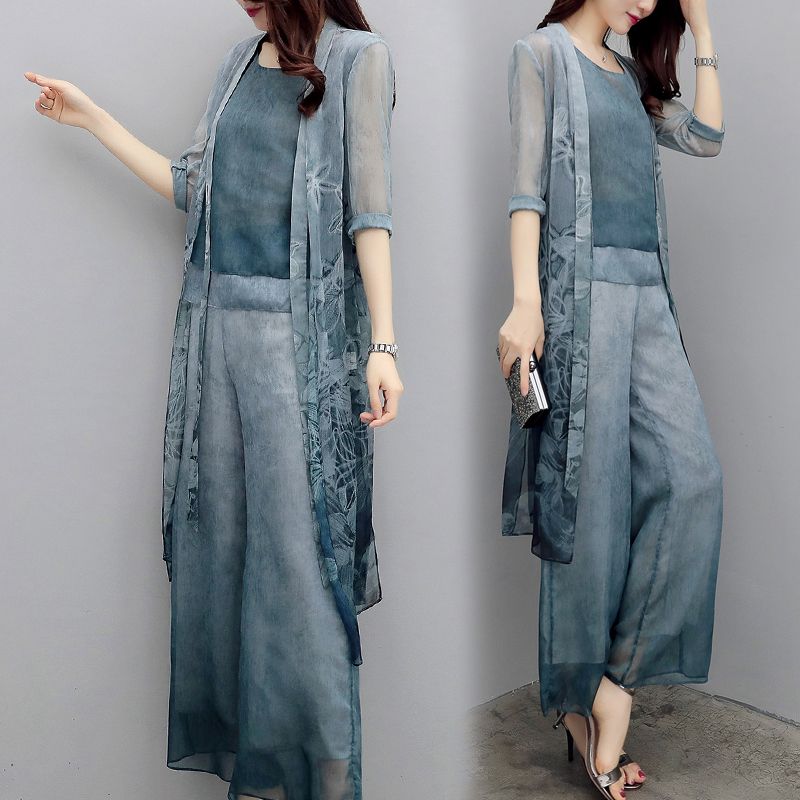 formal chiffon pant suits