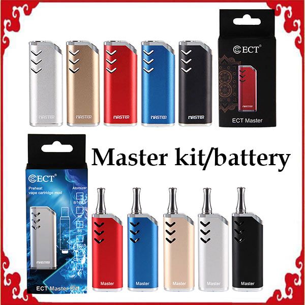 ECT Master Kit 650mAh Battery Preheat VV Vape Box Mod For 510 Thread B1 Carts Vape Cartridges