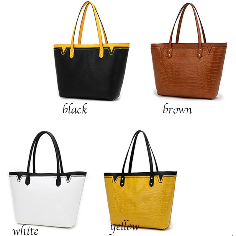 plain leather tote