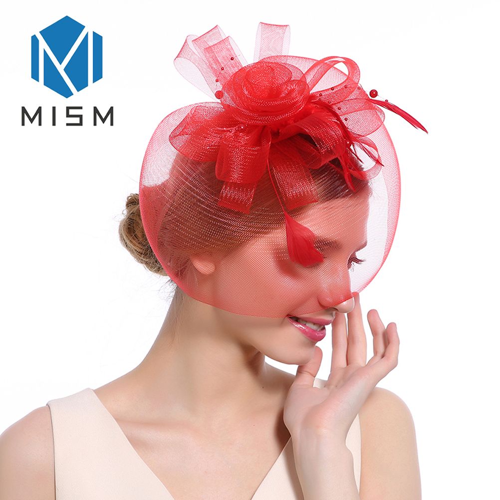 Women/'s Feather /& Flower Fascinator On Clip Ladies Designer Hair Accessories