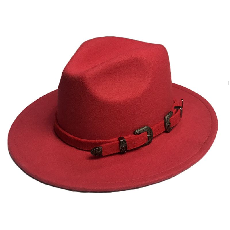 Röda vintage fedora