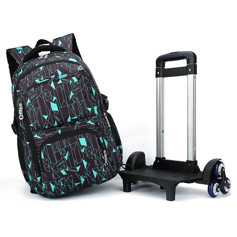 2 rounds Student Backpack Trolley Bag,Trolley Backpack with Wheels