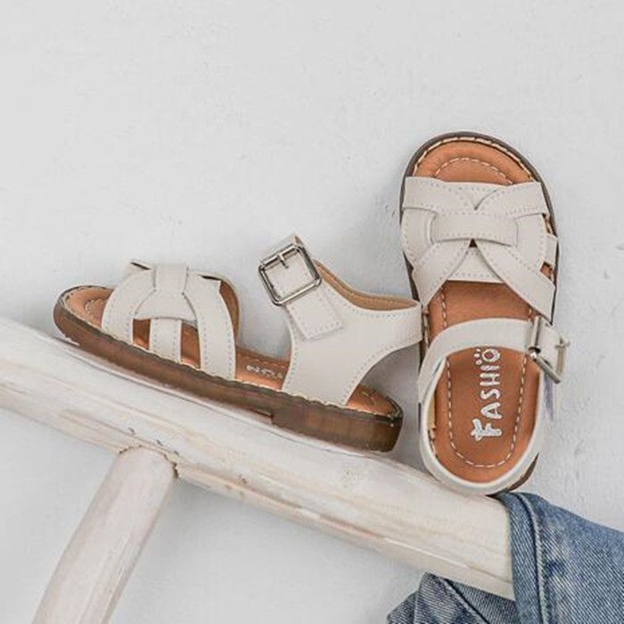 girls leather sandals