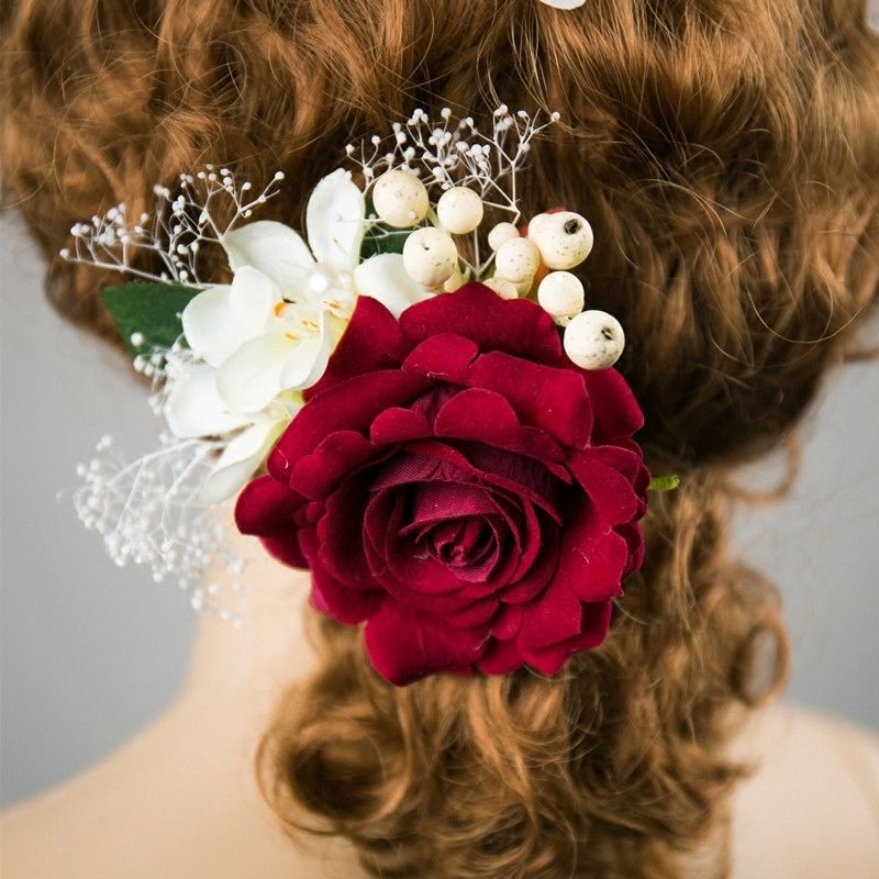 pink rose hair accessories