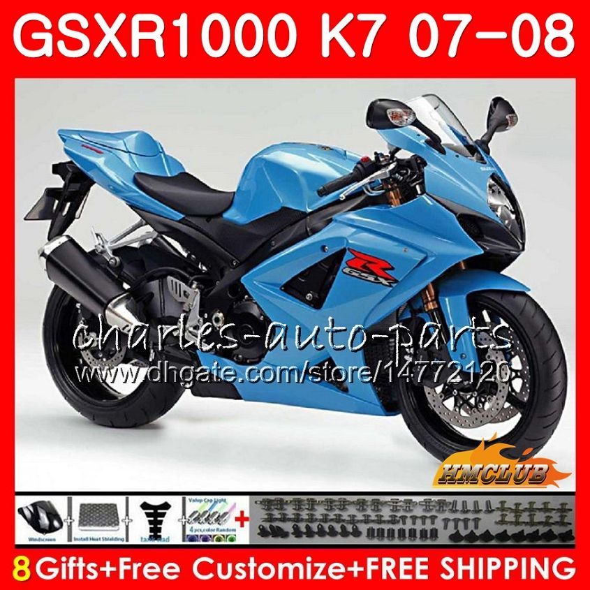 Fairing For Suzuki Gsxr 1000 Gsx R1000 K7 Gsxr 1000 07 08 Bodywork 12hc 91 Gsx R1000 Gsxr1000 07 08 07 08 Full Body Kit All Glossy Blue From Charles Auto Parts 344 49 Dhgate Com