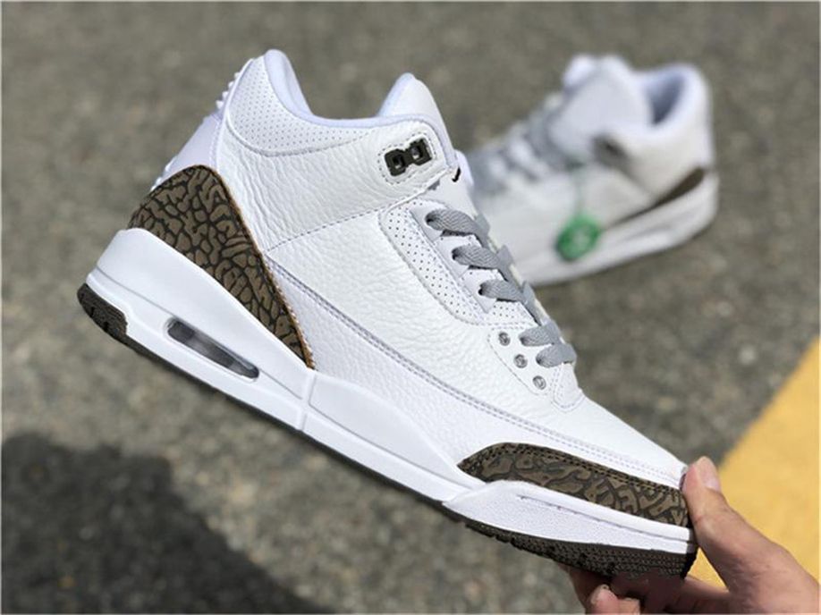 brown and white 3s