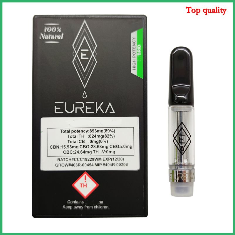 Eureka Carts Atomizer Empty Vape Cart Ceramic Coil Vape Pen Glass