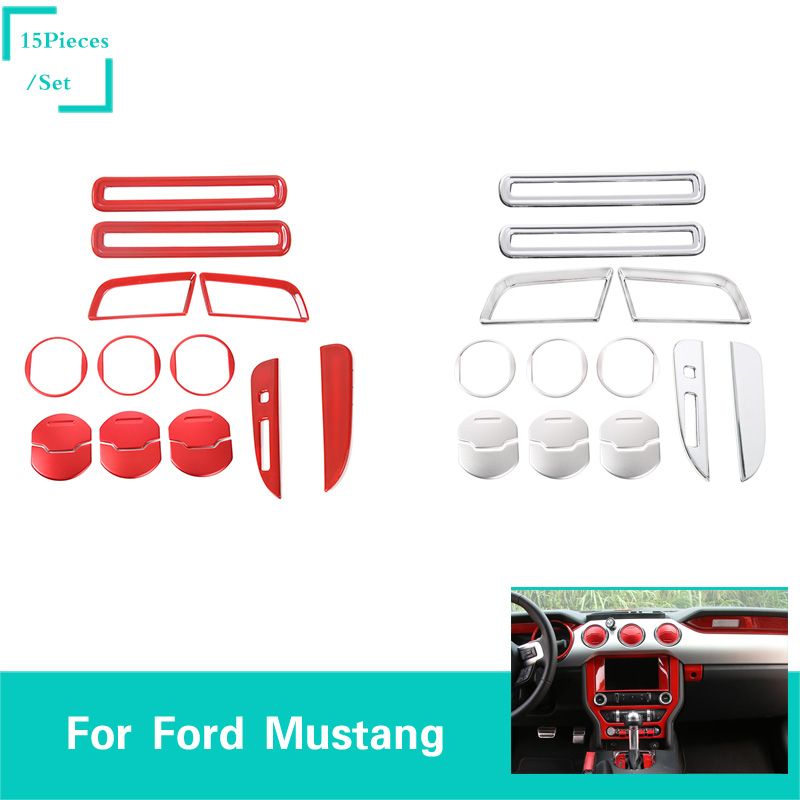 For Mustang Interior Suit Abs Decoration Cover For Ford Mustang 2015 Up Factory Outlet Auto Interior Accessories Car Interior Accessories Canada Car
