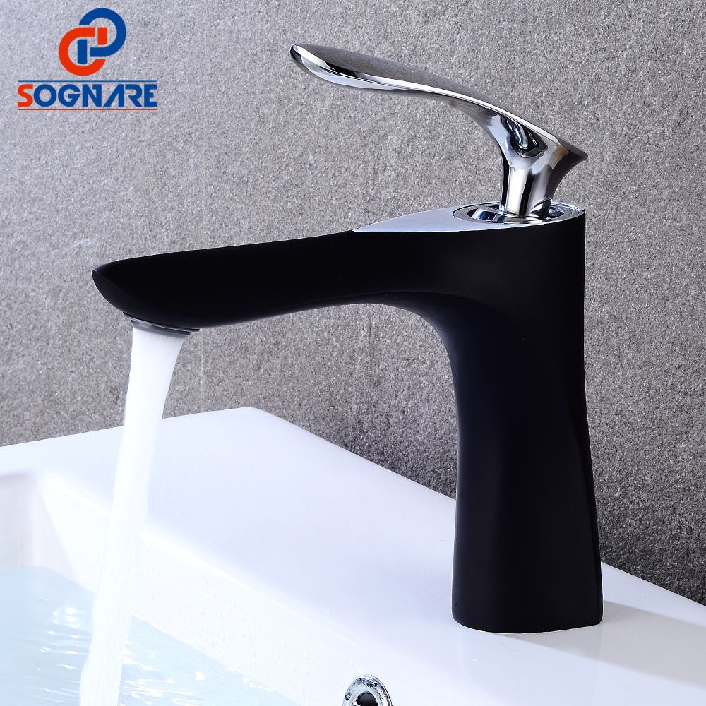 2020 Sognare Contemporary Bathroom Faucet Black Basin Faucet
