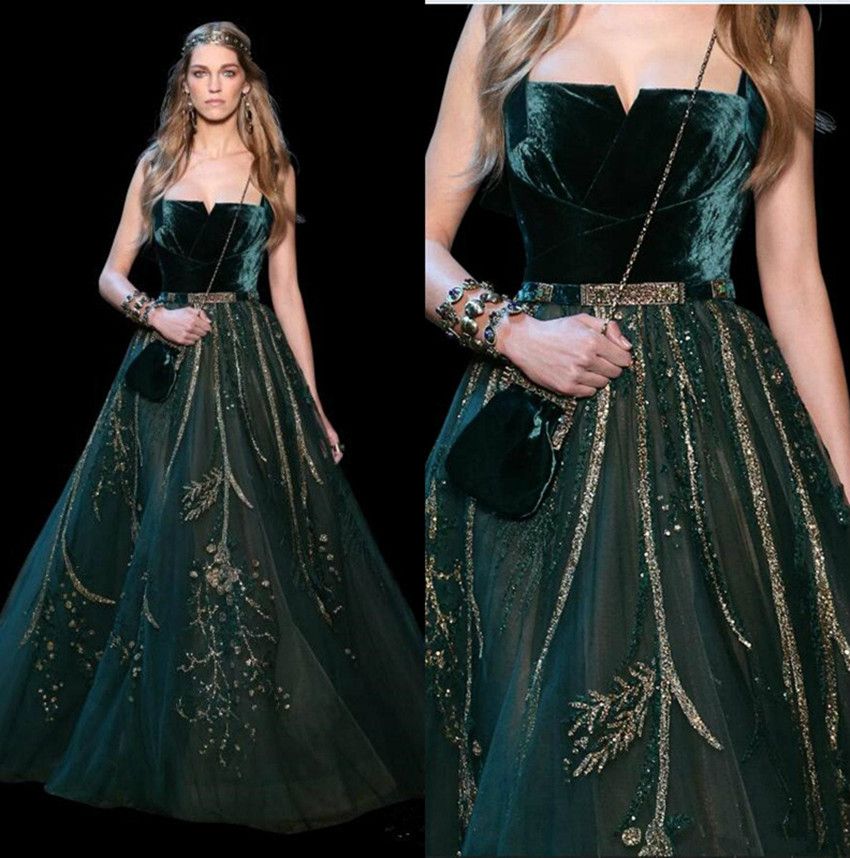 forest green gown