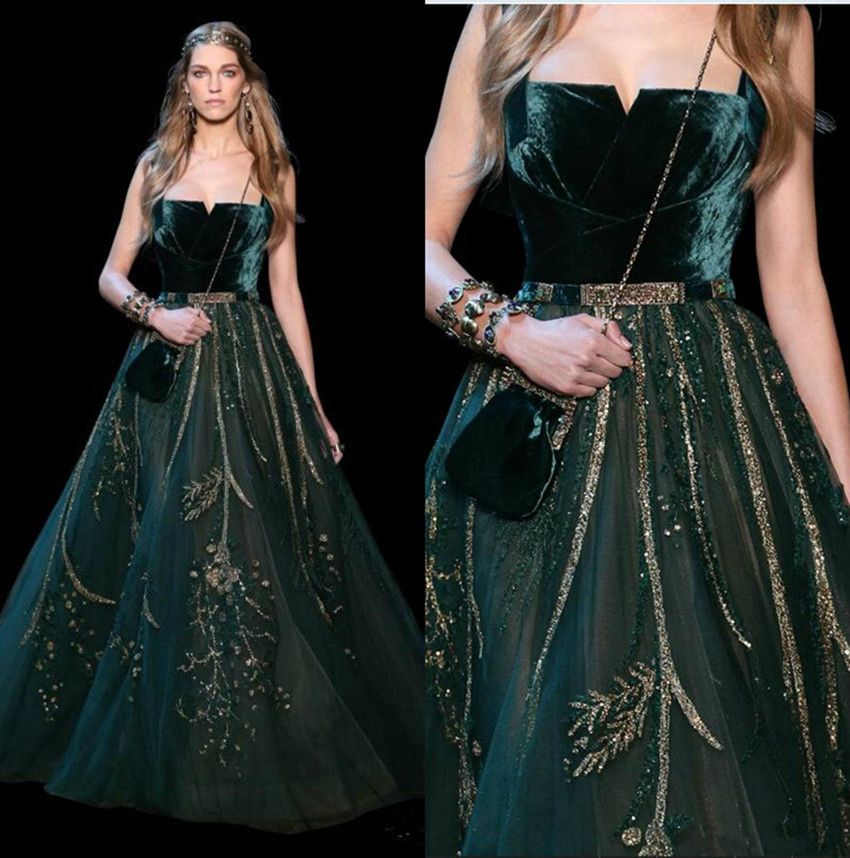 forest green formal gown