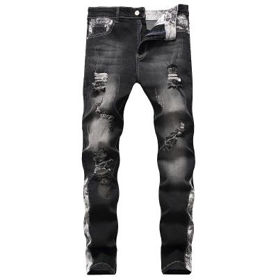 Compra Nuevo Diseñador Para Hombre Jeans Jeans Para Hombre Otoño Invierno  Masculino Europeo Y Americano Pantalones De Calle Pantalones Pantalones  Negros Rotos Barato | Entrega Rápida Y Calidad | Es.Dhgate
