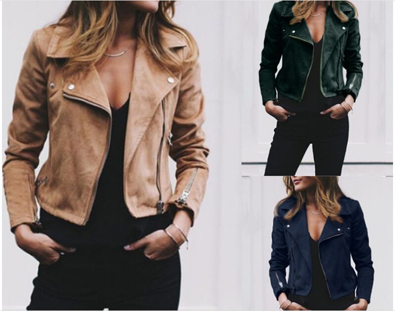 Damenjacke Lederjacke Mäntel Motorradjacke Übergangsjacke Winterjacke Outwear