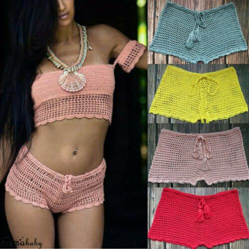 crochet swim shorts