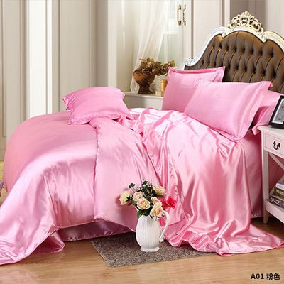 2019 Full King Silk Bedding Comforter Quilt Duvet Cover Sheet Sets