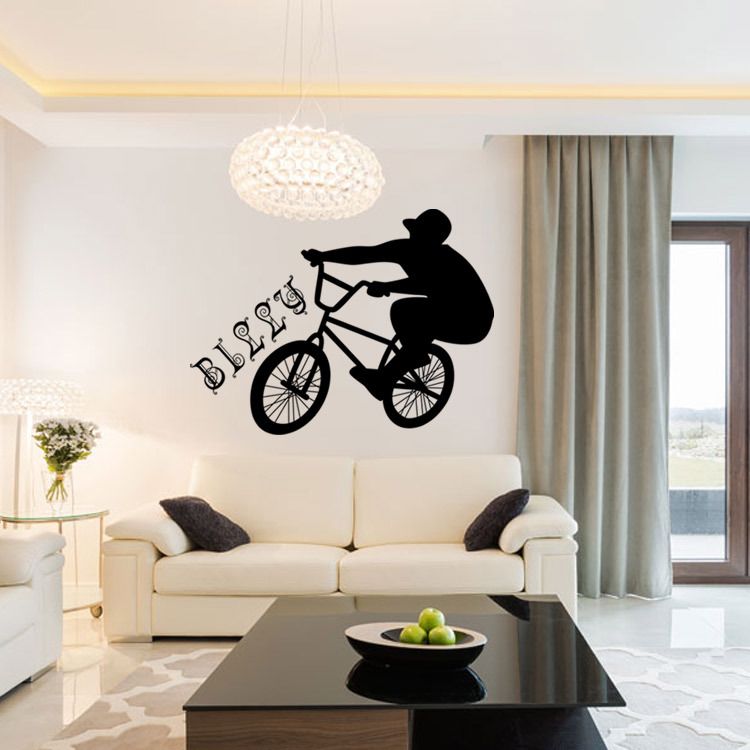 Decorate Home bike cartoon art wall sticker decoration Decals mural painting Removable Decor Wallpaper G-2206 Decorate Home bike cartoon art wall sticker decoration Decals mural painting Removable Decor Wallpaper G-2206