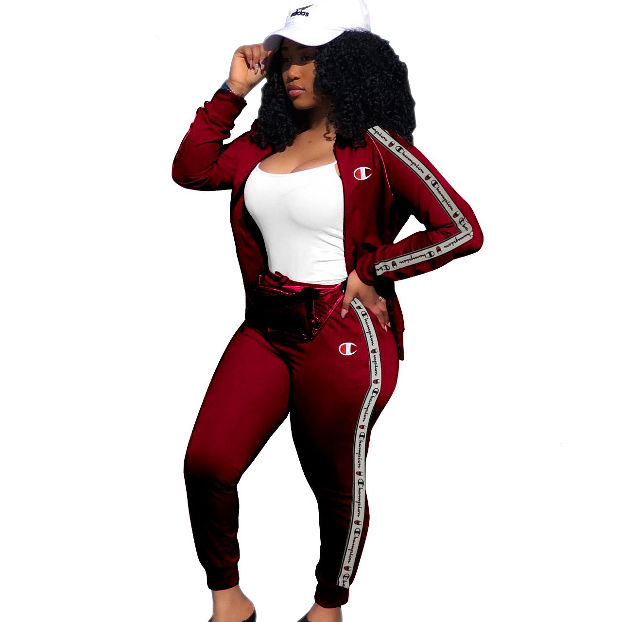 burgundy champion jogging suit