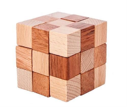 puzzle cubo madera