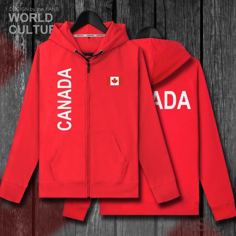 2021 Canada Canadians CA CAN Mens Sweatshirt Hoodies Winter Zipper