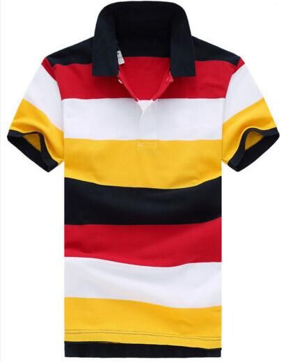 yellow and red polo shirt