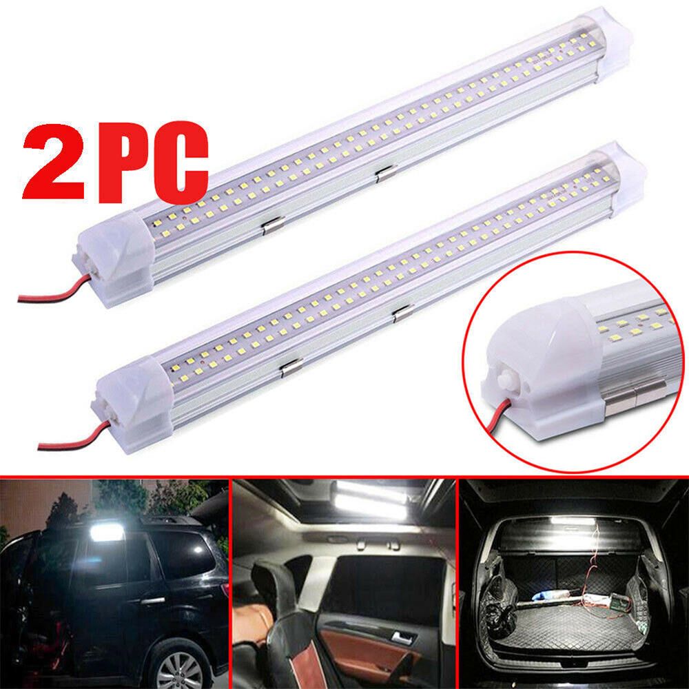 72led 12v Car Interior White Strip Lights Bar Lamp Van Caravan On Off 72led Car Inspection Light Compartment Light Retractable Led Work Light Shop