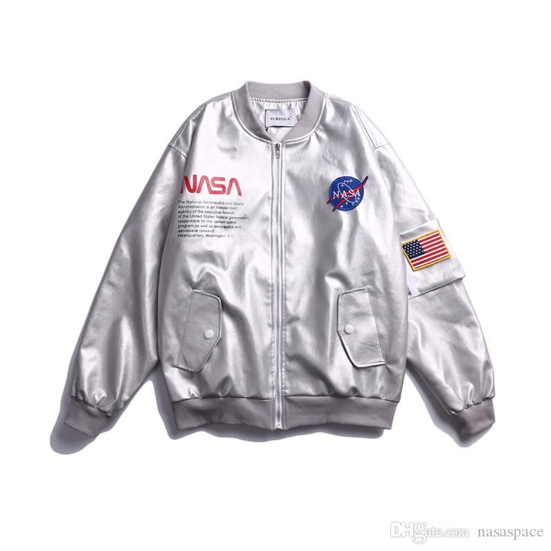 nasa silver bomber jacket