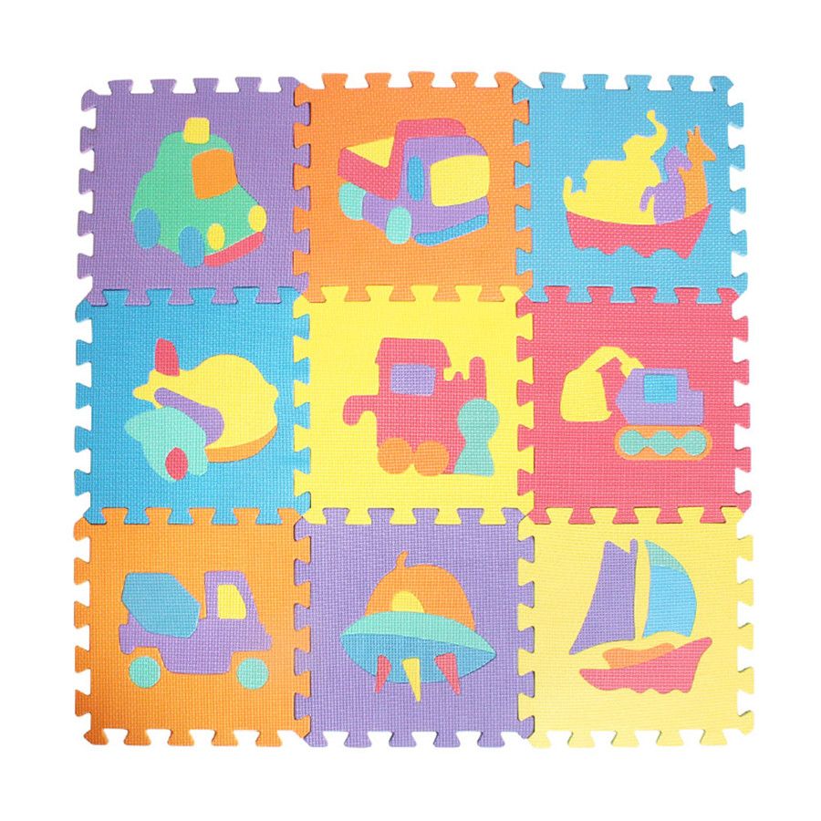 10Pcs Kids from Puzzle Exercise Mat with Animal Pattern,Soft Kids Play Rug Carpet EVA Foam Interlocking Tiles
