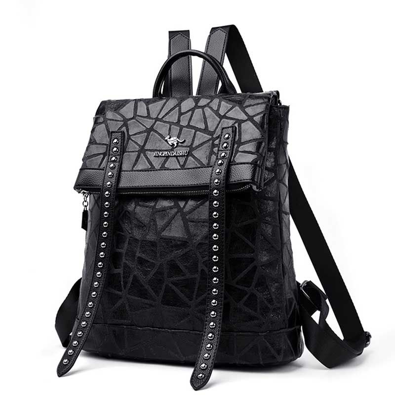Ladies Backpacks Women Fashion School Bags Big Leather Handbag Lady
