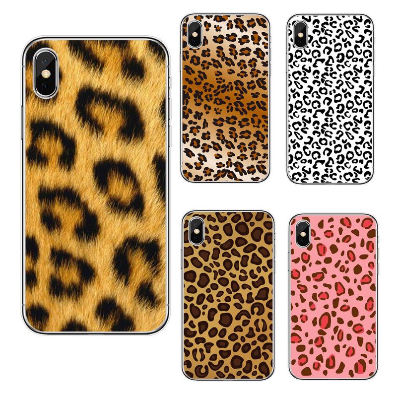 Leopard Print Designer Phone Case For Iphone X XR XS Max 8 7 6 6s Plus 5s S7 Note9 S9 S10 Soft