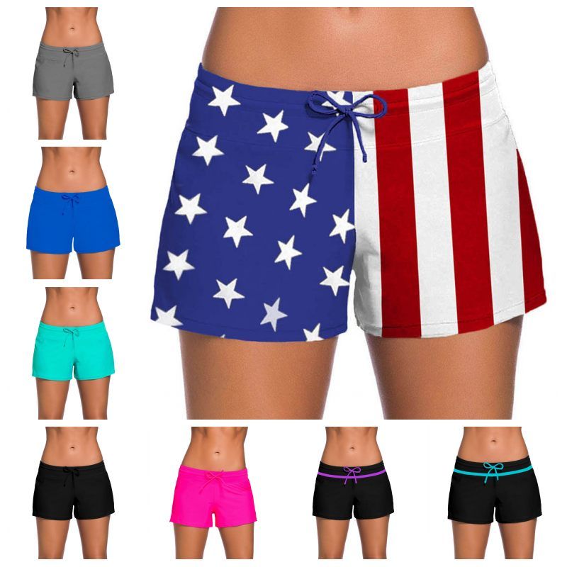 compre para mujer de bano de nadada corto de secado rapido pantalones cortos de playa piscina junta de deporte pantalones cortos traje de bano para