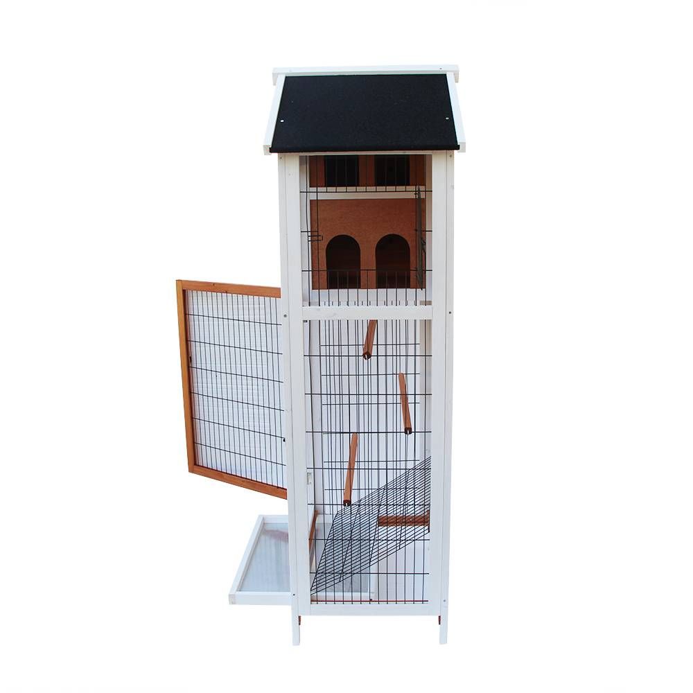 Bird Cage Wooden Cockatiel Parakeet Canary Finch Conure Play House Pet Supply