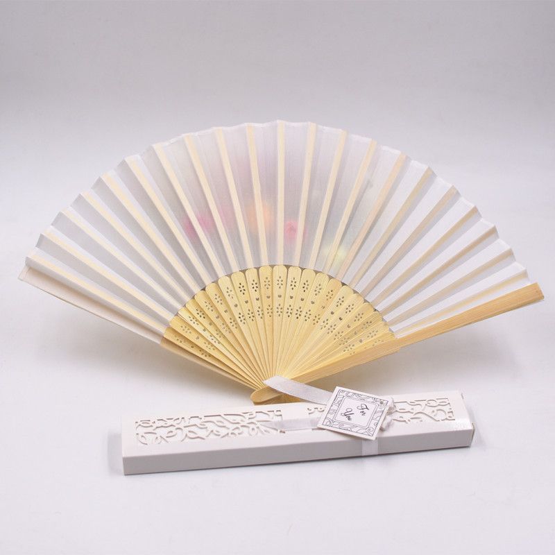Silk Wedding Fans Elegant Handheld Folding Gift Fans With Box, Ideal Favors  & Decorations For Guests From Esw_house, $1.11