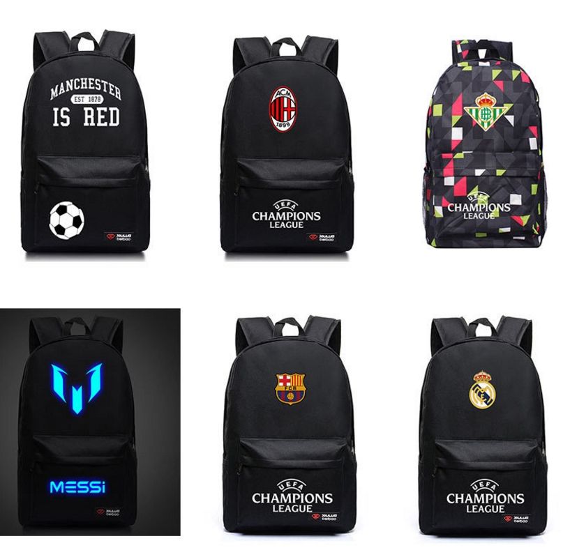 football print backpack