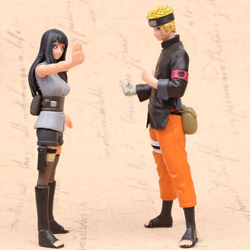 16 Cm Desenho Animado Naruto Girls Hyuga Hinata Uzumaki Passo Twin Lion  Fists PVC A￧￣o Figura Anime Doll Modelo De $106,52