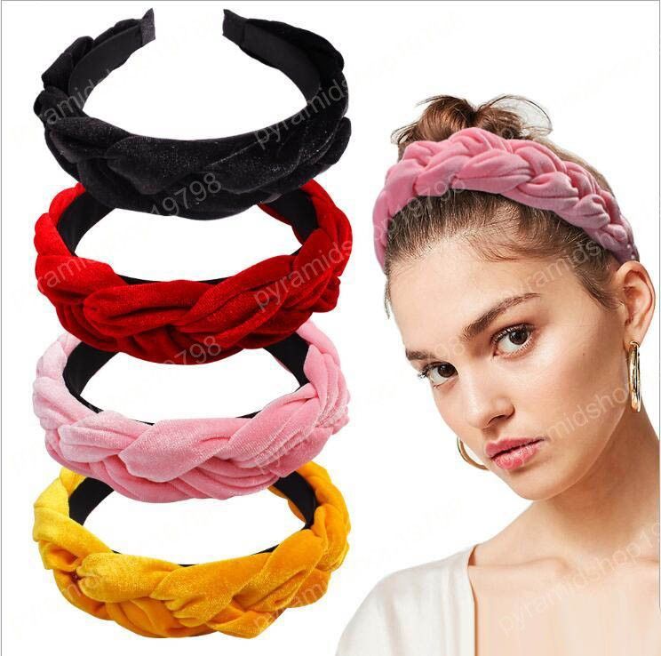 Korean Pearl Headband For Women Bezel Simple Knotted Hair Loop Women Hairband Headwear Accessories,D