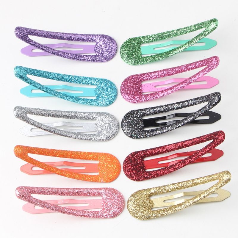 10Pcs//bag Kids girls hair clips glitter hairpins hair barrette metal hairgripsNJ