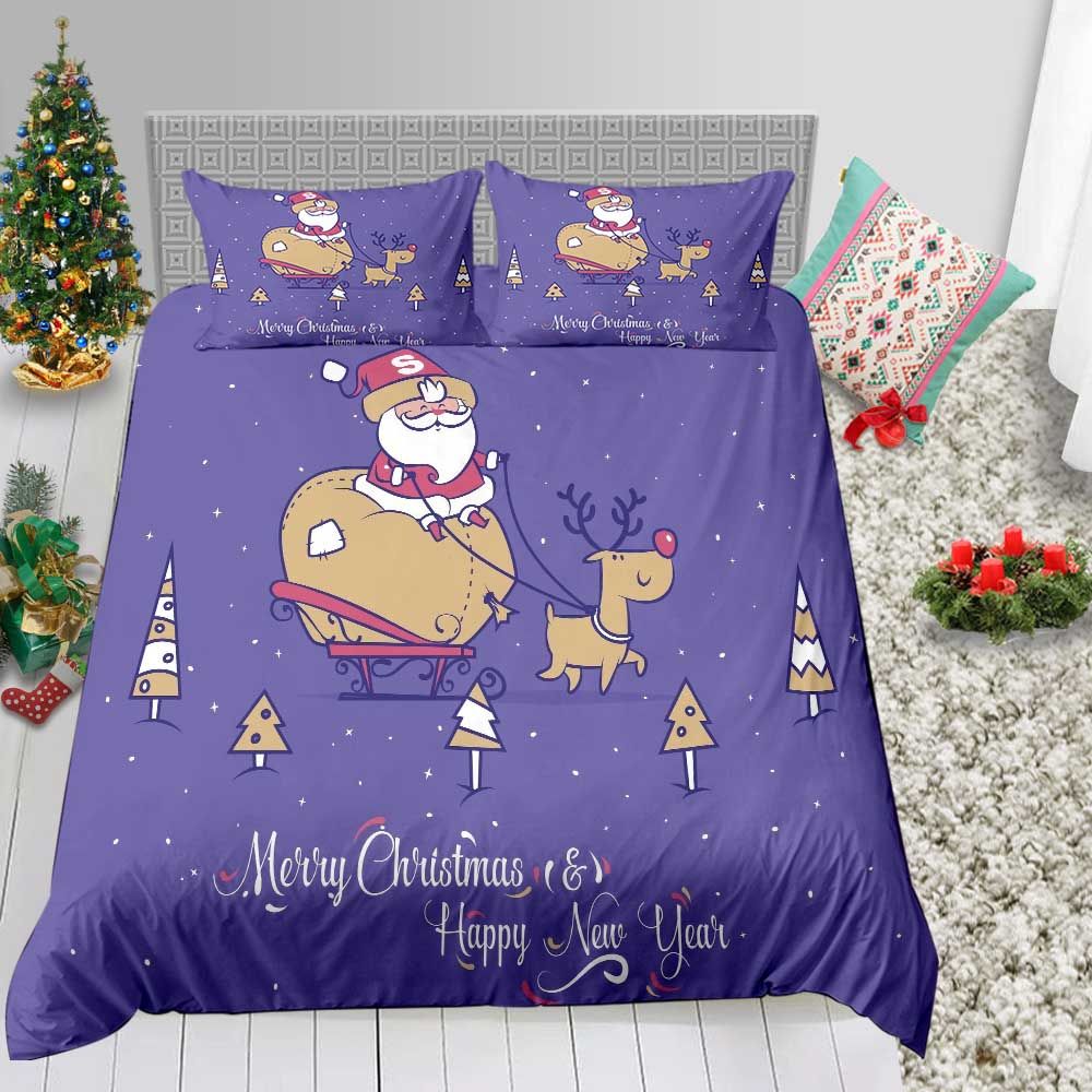 Christmas Bedding Set King Fashionable Cute 3d Duvet Cover Queen