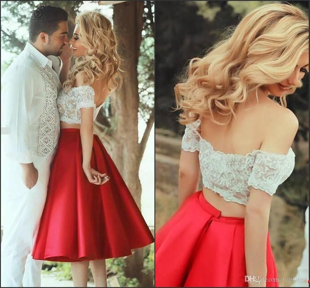 Vestido corto de regreso a casa barato de dos piezas 2020 con hombros descubiertos Top de encaje blanco con falda de satén roja 16 vestidos de fiesta para niñas Vestidos de octava graduación Vestido corto de regreso a casa barato de dos piezas 2020 con hombros descubiertos Top de encaje blanco con falda de satén roja 16 vestidos de fiesta para niñas Vestidos de octava graduación