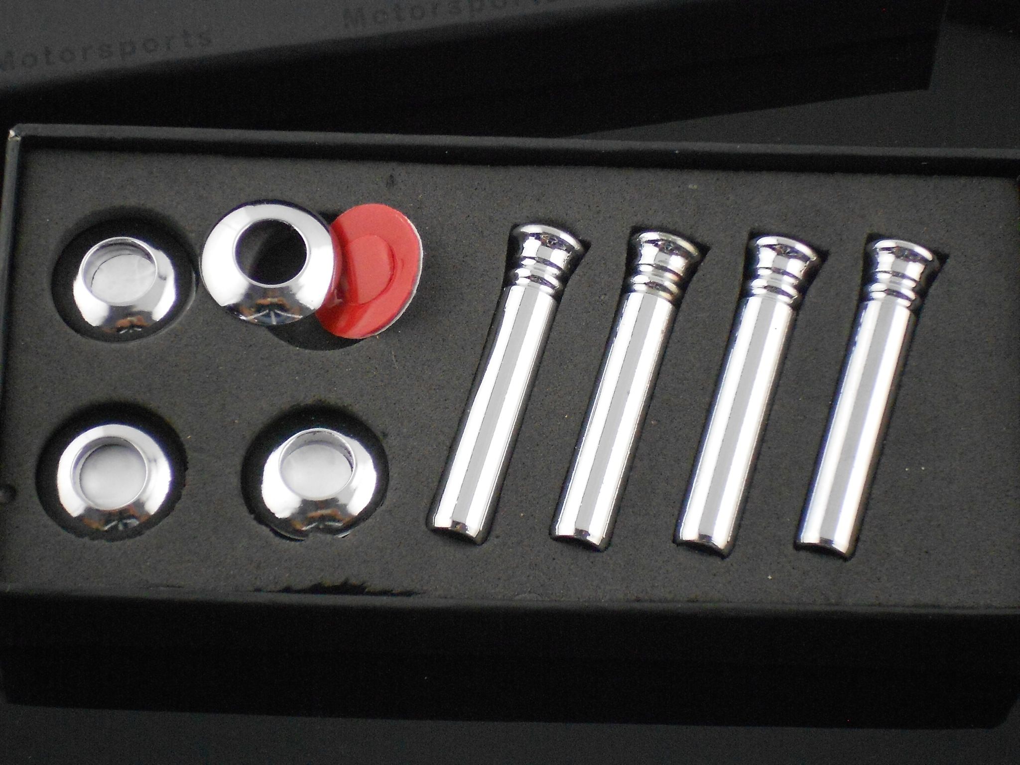 Car Automotive Chrome Door Lock Knobs Pins Set Car Emblem M Tech