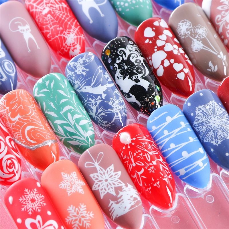 Nail Stamp Plate Stencils Nails Art Stickers Snowflake Flower Animals Letters Owl Gel Polish Stamping Templates Nail Stamp Plate Stencils Nails Art Stickers Snowflake Flower Animals Letters Owl Gel Polish Stamping Templates