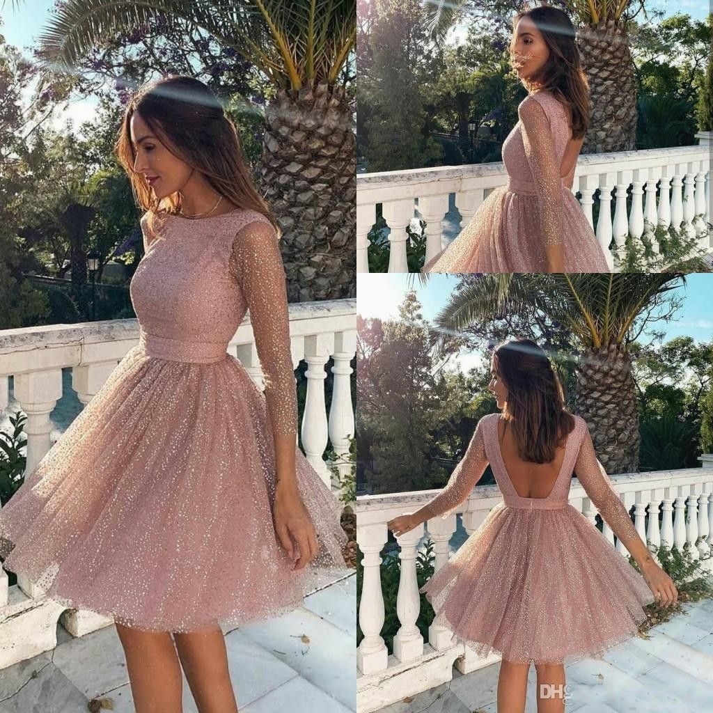 pink sparkly cocktail dress