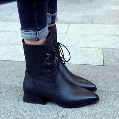 vintage lace up boots european style