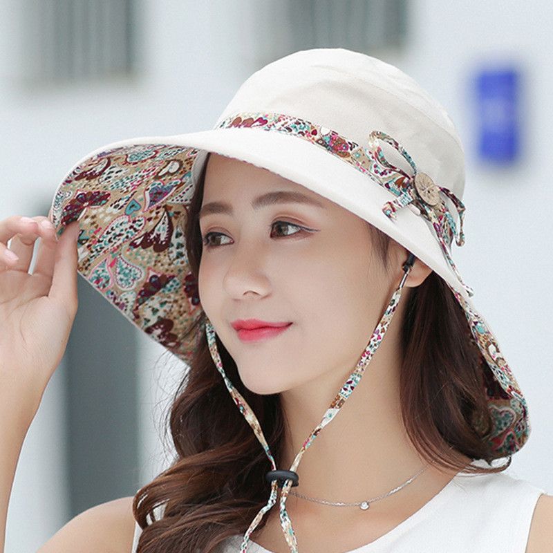 wide brim cotton sun hat