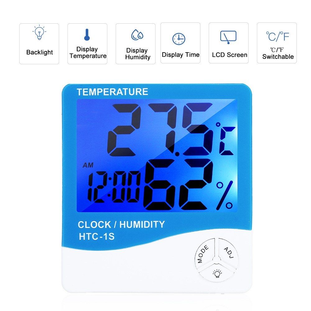 1X Mini Indoor Car LCD Digital Display Room Home emperature Meter Thermometer UK