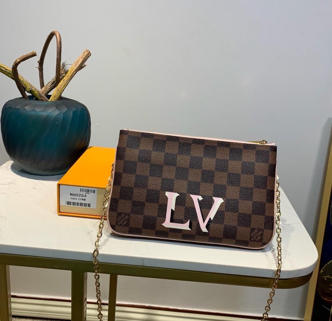 lv double zip pochette
