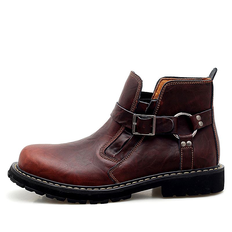 mens boots round toe