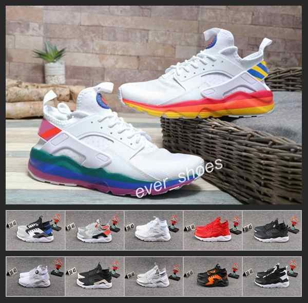 rainbow huaraches black
